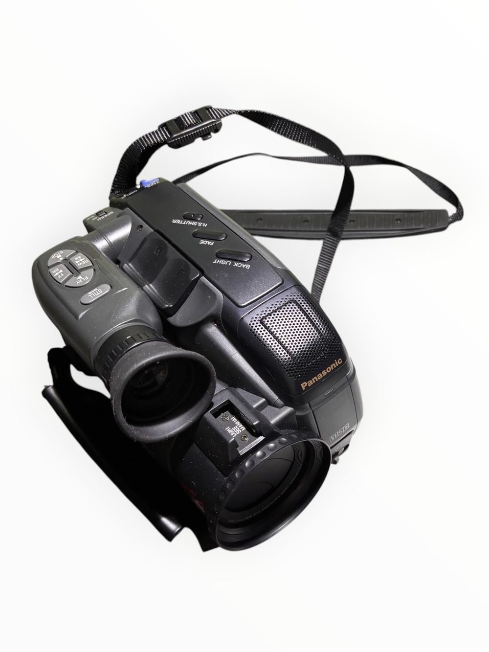 Panasonic Black and Silver Handheld Camcorder with Strap